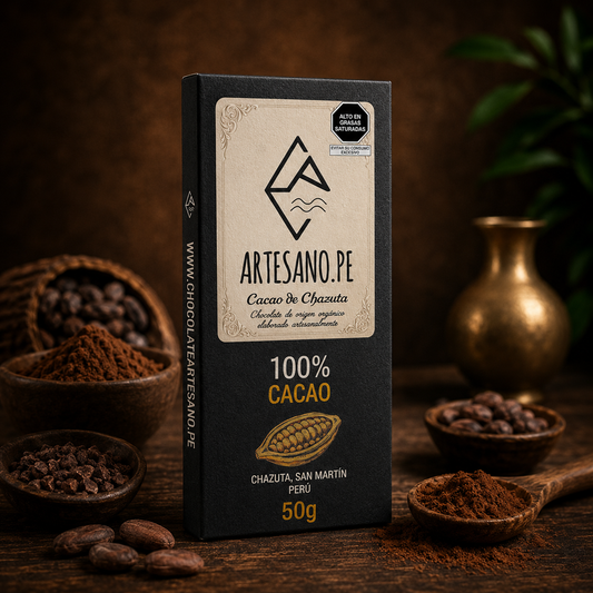 Barra de chocolate 100% cacao (para taza).